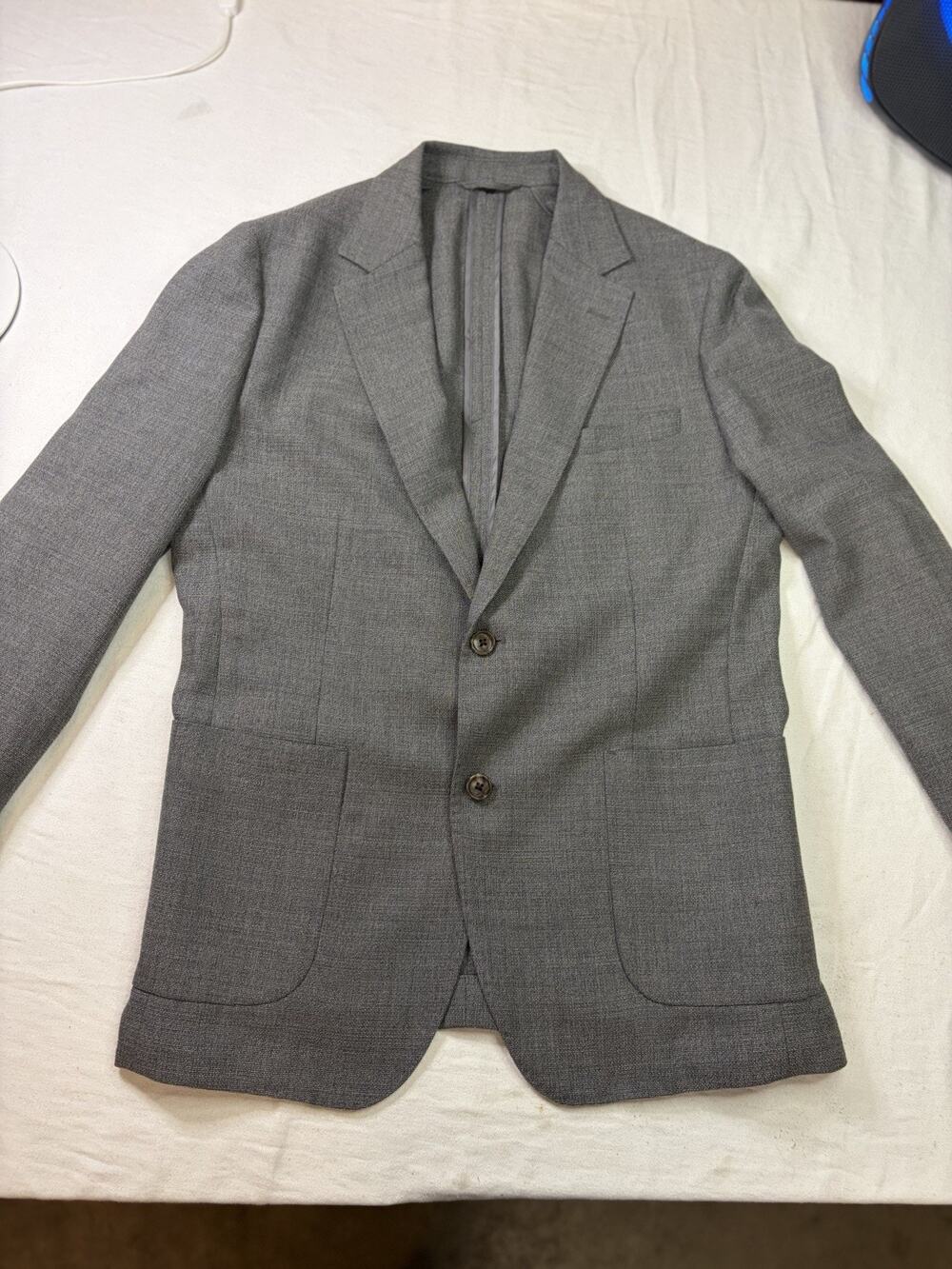 Bonobos Marzotto Italian Wool Men’s Sport Coat Blazer Gray 40R Standard Fit